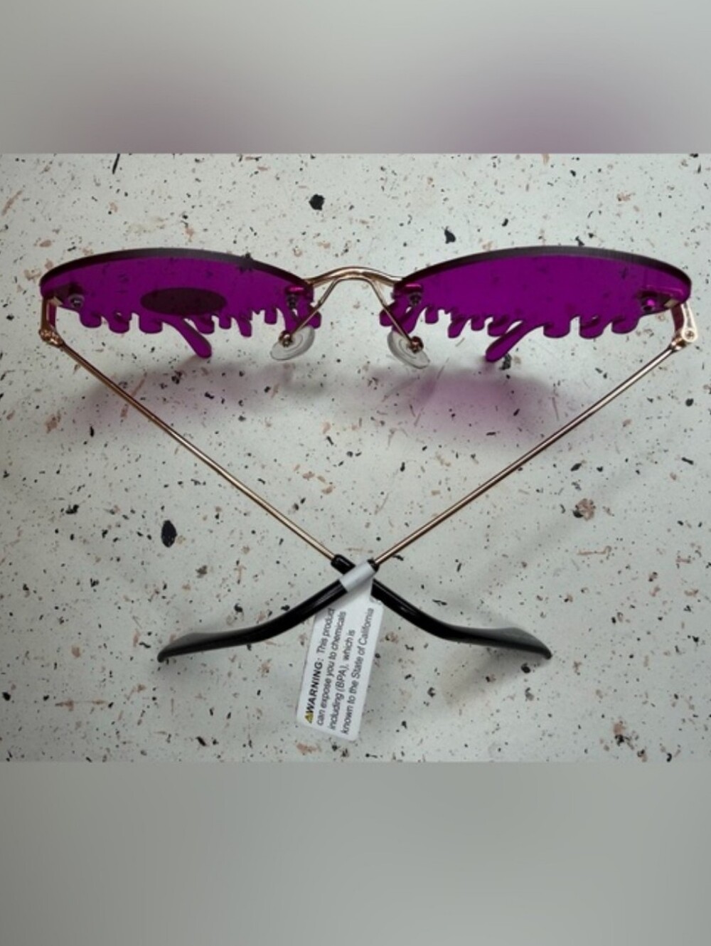 NWT Bodyrage Drip Rimless Sunglasses Purple - Picture 2 of 4